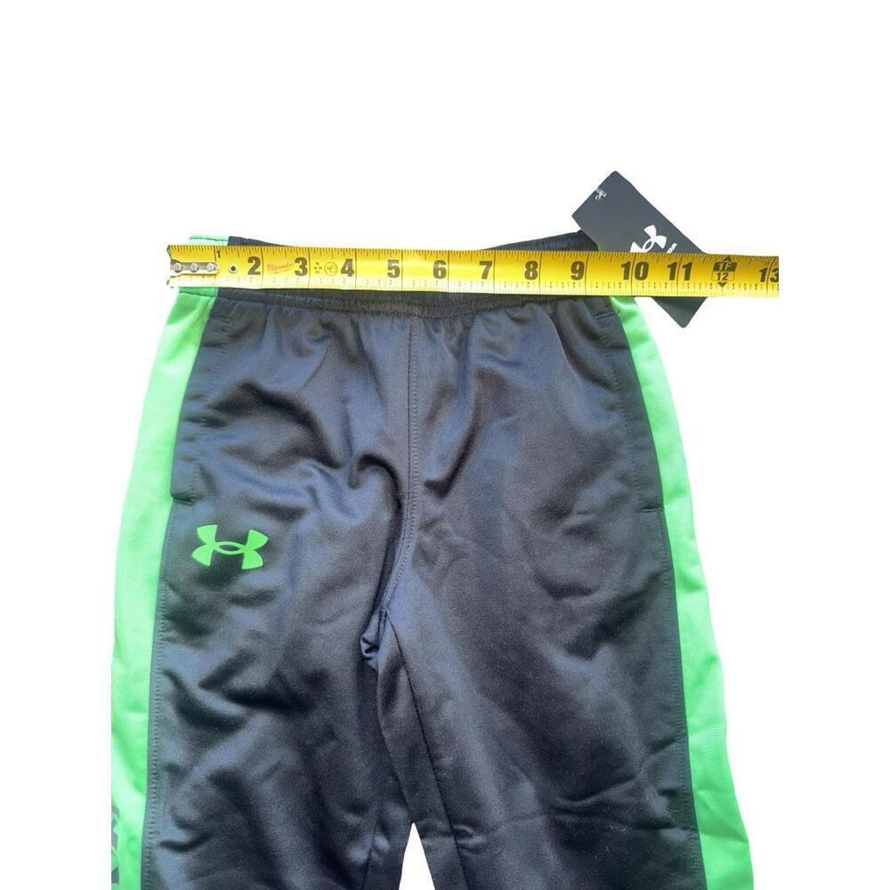 Under Armour Track Pants Boys 4 Black Performance Logo Graphic Pocket Activewear - Picture 4 of 4